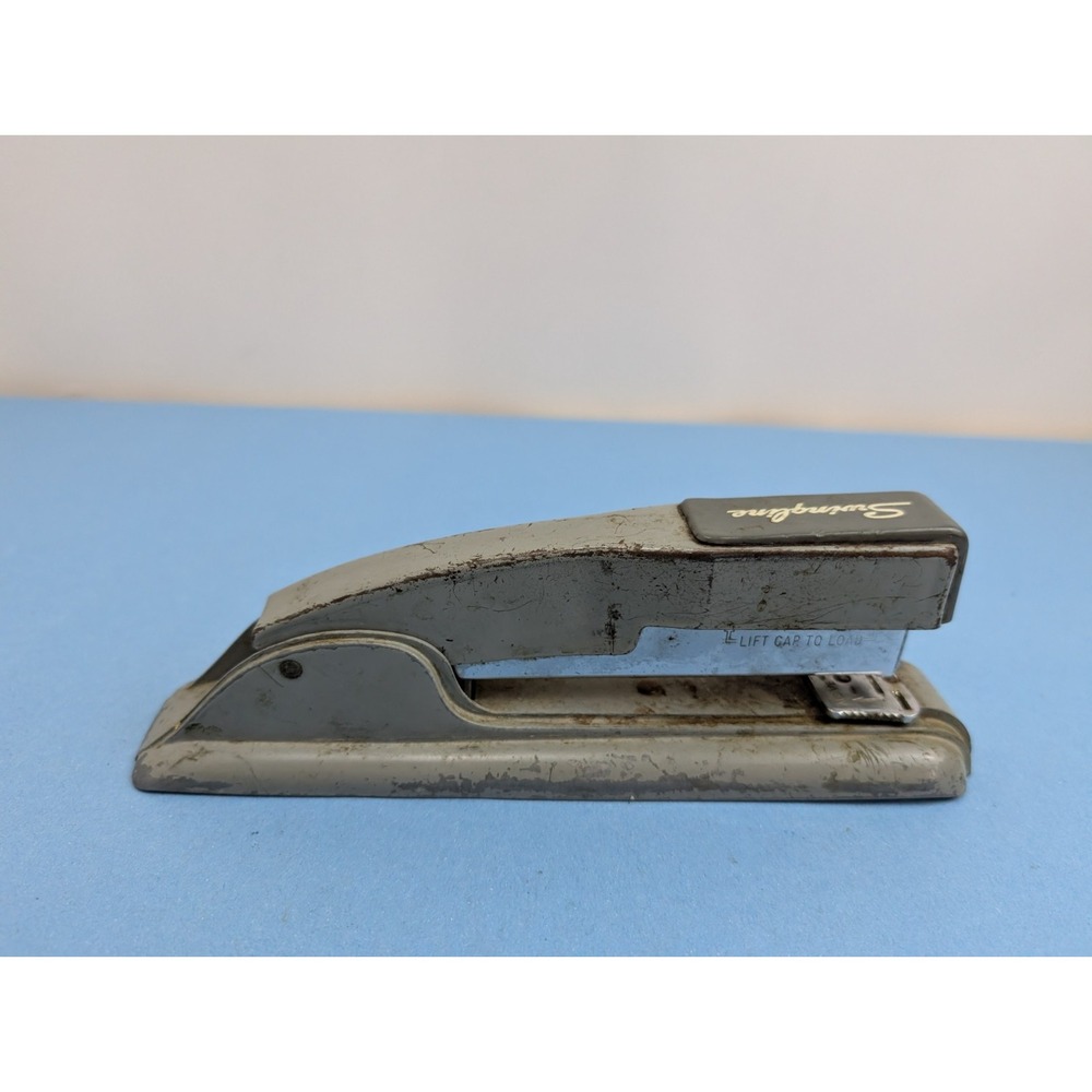 Vintage Swingline Desk Stapler No. 27 Gray Mid Century Art Deco Industrial